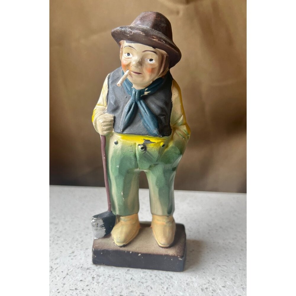 Decorama Ceramic Lumber Jack Figurine With Axe Collectible